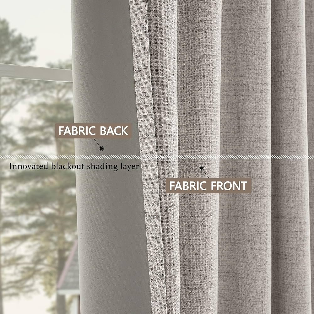 Novecozy Gray Textured  window curtain